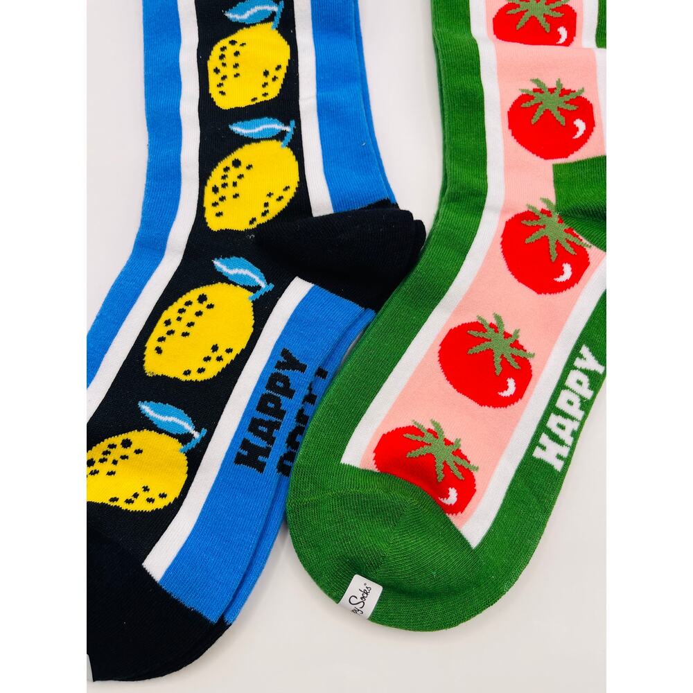 2 Pairs Happy Socks Size Medium Unisex NWT - Picture 2 of 4